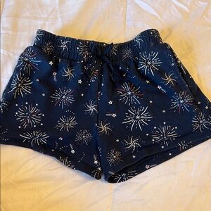 Kids Navy Firework Print Shorts